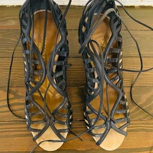 Aquzurra strap heels sandals in size 37.